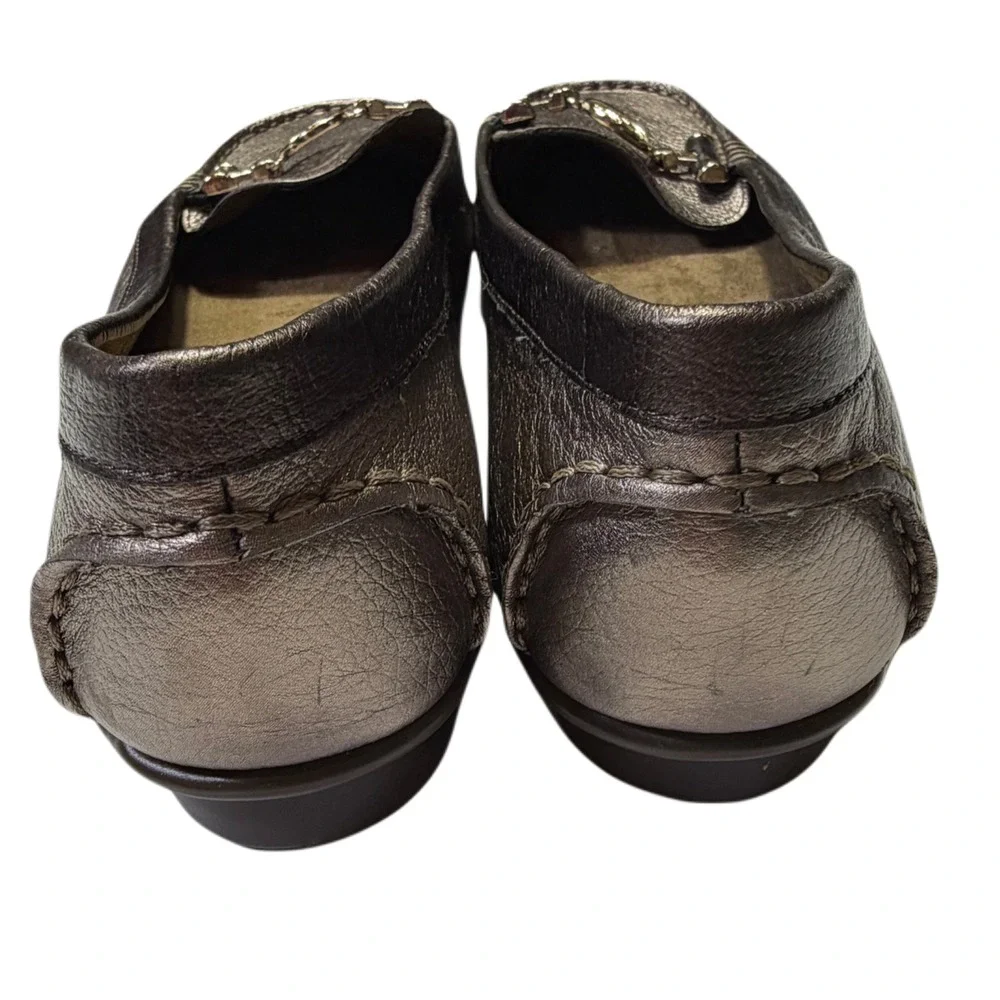 Aerosoles Leather US 9.5 Metallic Brown Horsebit Loafers Driving Moccasins